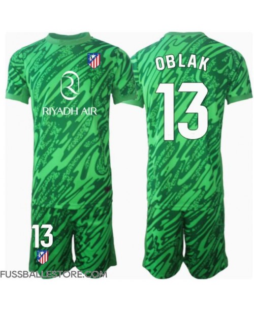 Günstige Atletico Madrid Jan Oblak #13 Torwart Auswärts Trikotsatzt Kinder 2024-25 Kurzarm (+ Kurze Hosen)
